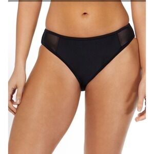 Reebok Womens Black Hipster Bikini Bottom Mesh Side Tab J420104 XL NWT